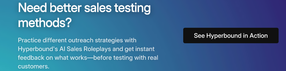 Need better sales testing methods?