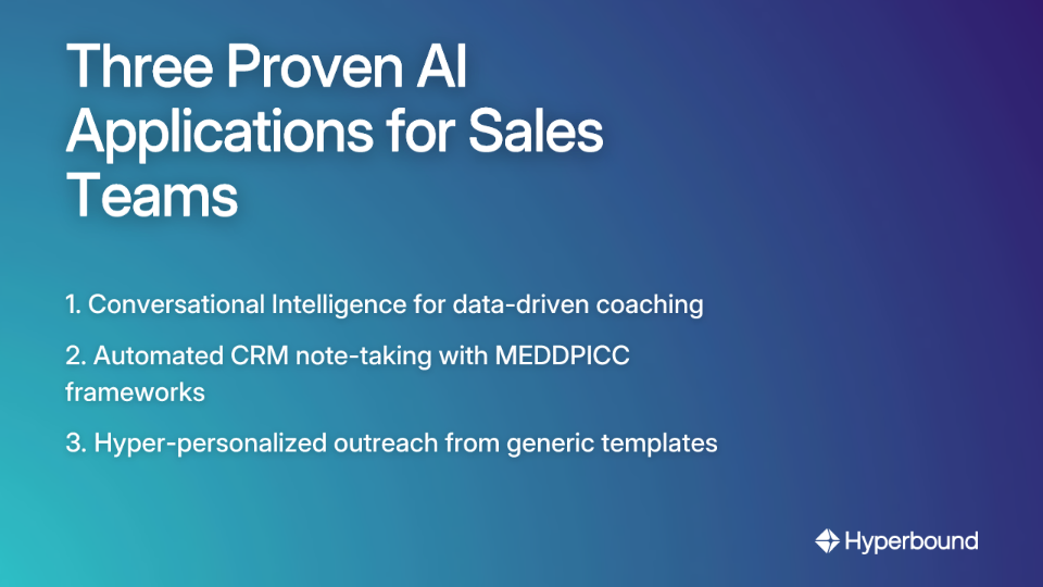 Three Proven AI Applications for Sales Teams