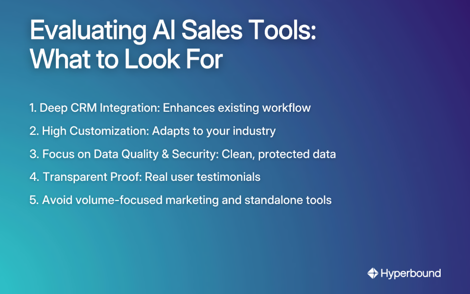 Evaluating AI Sales Tools: What to Look For