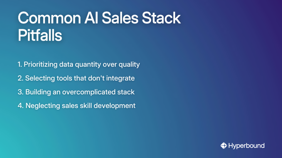 Common AI Sales Stack Pitfalls