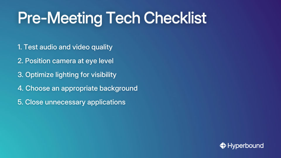 Pre-Meeting Tech Checklist