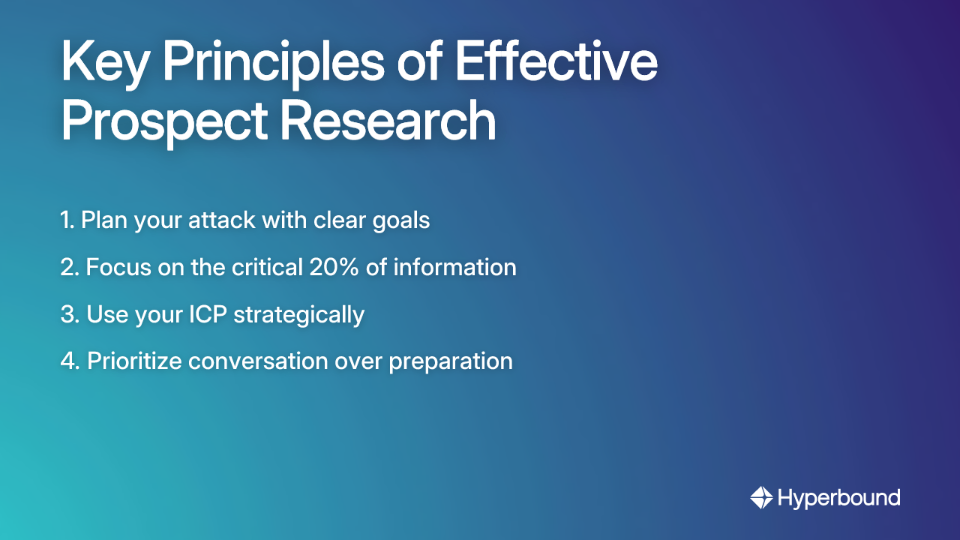 Key Principles of Effective Prospect Research