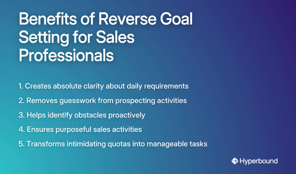 Benefits of Reverse Goal Setting for Sales Professionals