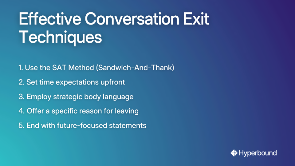 Effective Conversation Exit Techniques