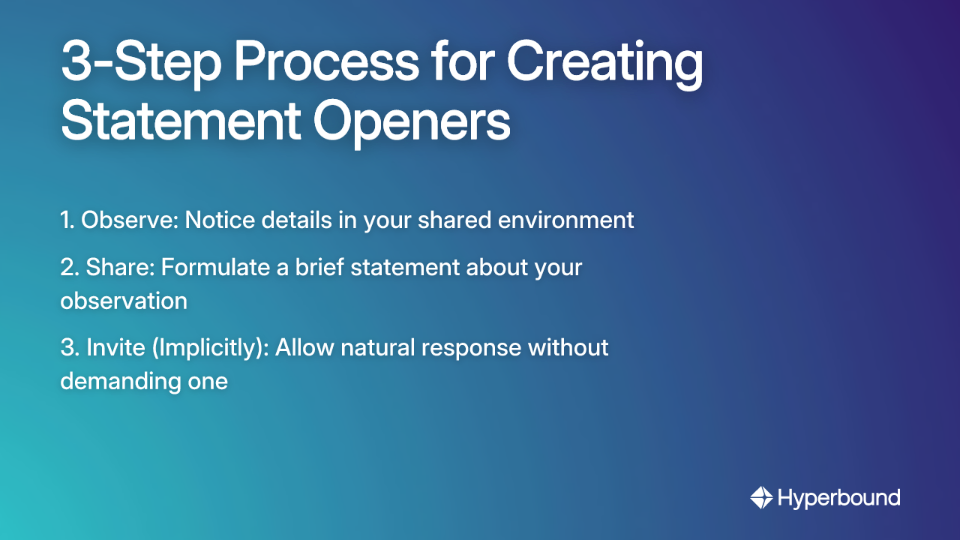 3-Step Process for Creating Statement Openers