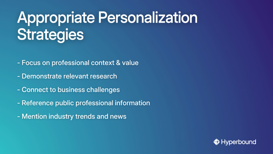 Appropriate Personalization Strategies