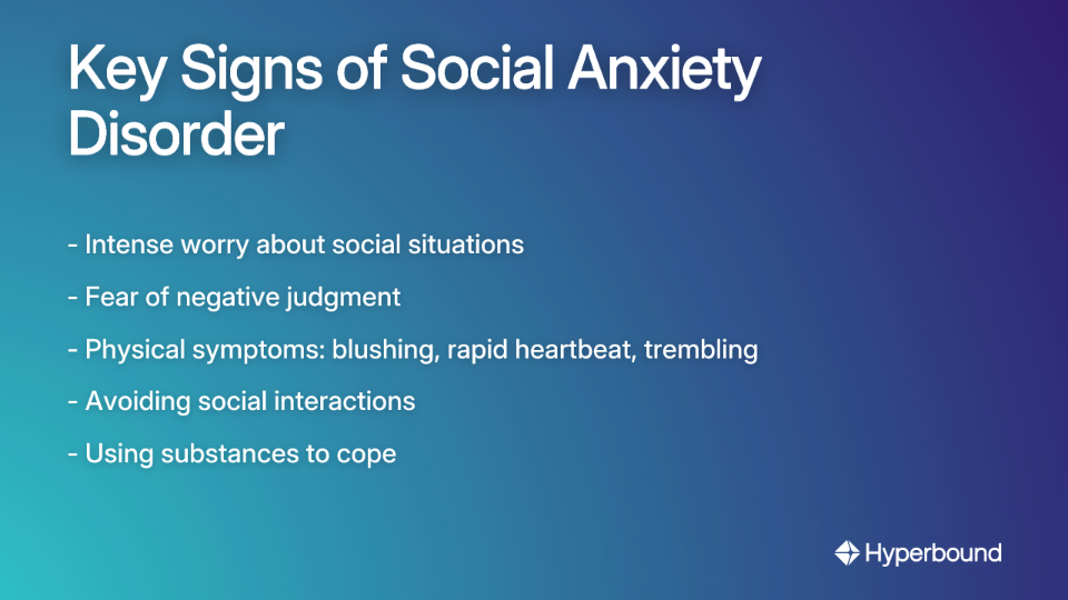 Key Signs of Social Anxiety Disorder