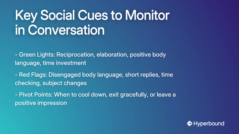 Key Social Cues to Monitor in Conversation