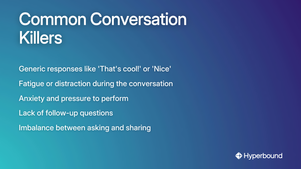 Common Conversation Killers