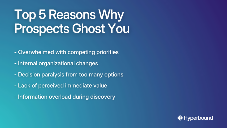 Top 5 Reasons Why Prospects Ghost You