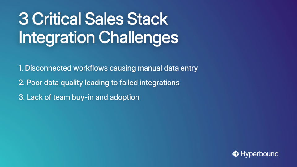 3 Critical Sales Stack Integration Challenges