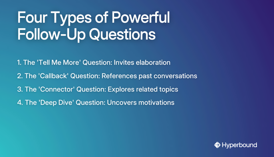 Four Types of Powerful Follow-Up Questions