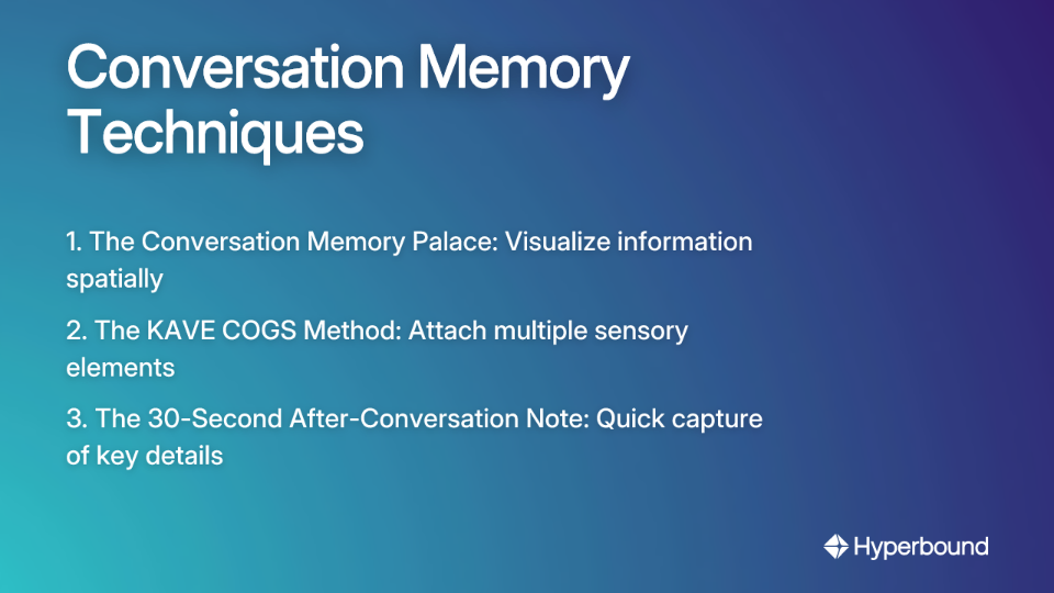 Conversation Memory Techniques