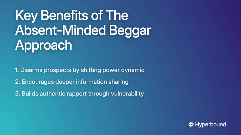Key Benefits of The Absent-Minded Beggar Approach