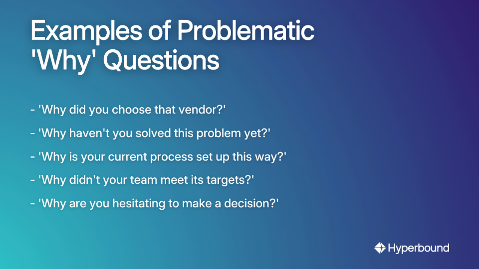 Examples of Problematic 'Why' Questions