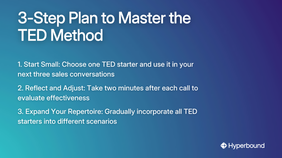 3-Step Plan to Master the TED Method