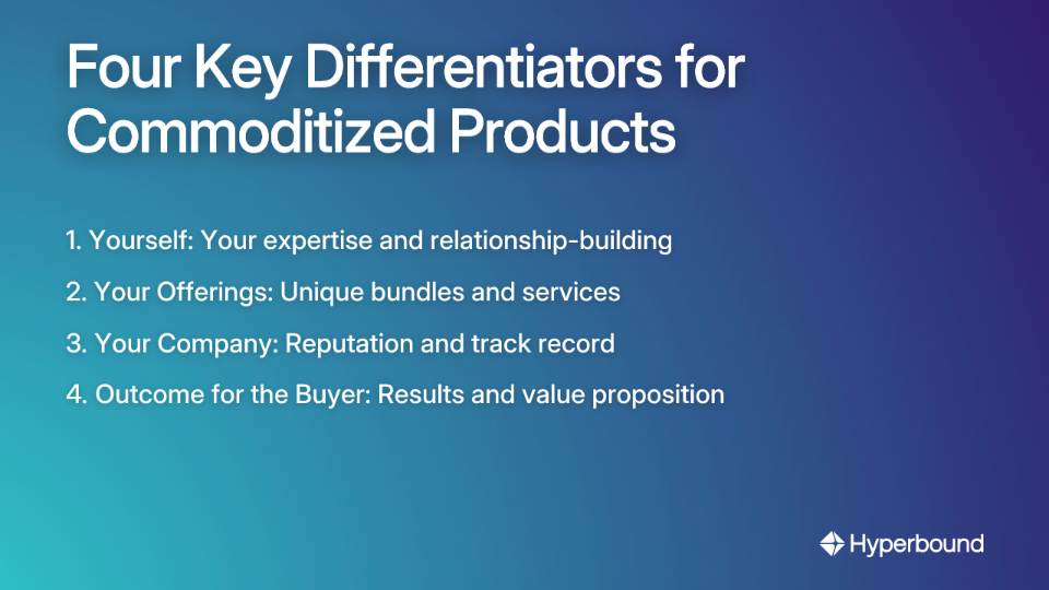 Four Key Differentiators for Commoditized Products