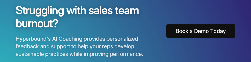 Struggling with sales team burnout?