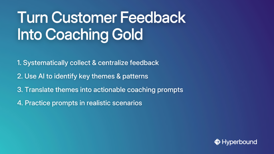 Turn Customer Feedback Into Coaching Gold