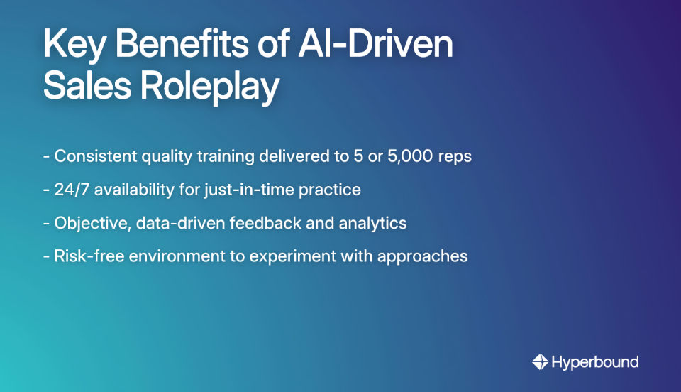 Key Benefits of AI-Driven Sales Roleplay