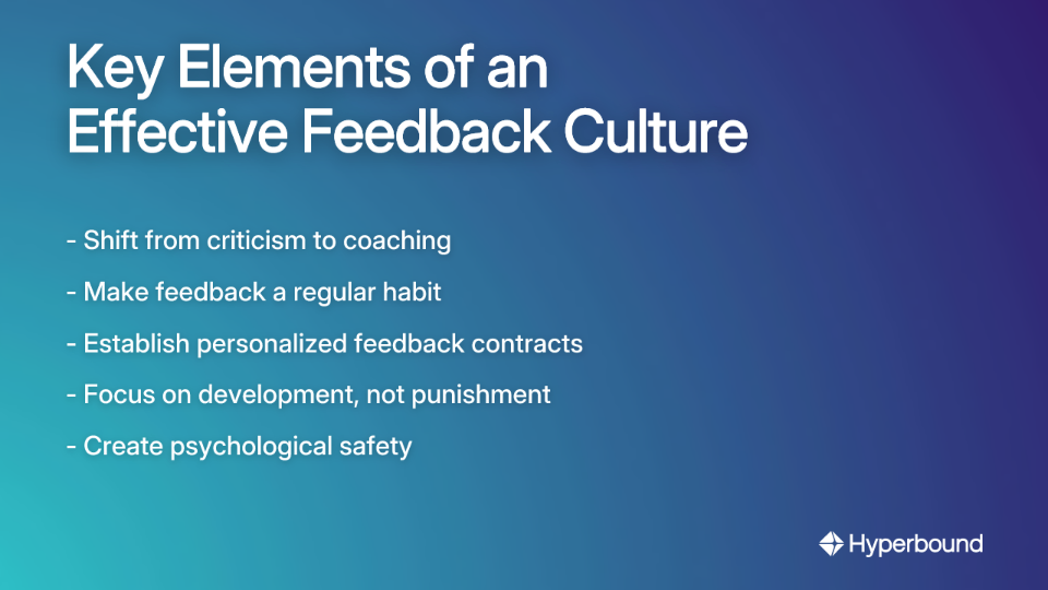 Key Elements of an Effective Feedback Culture