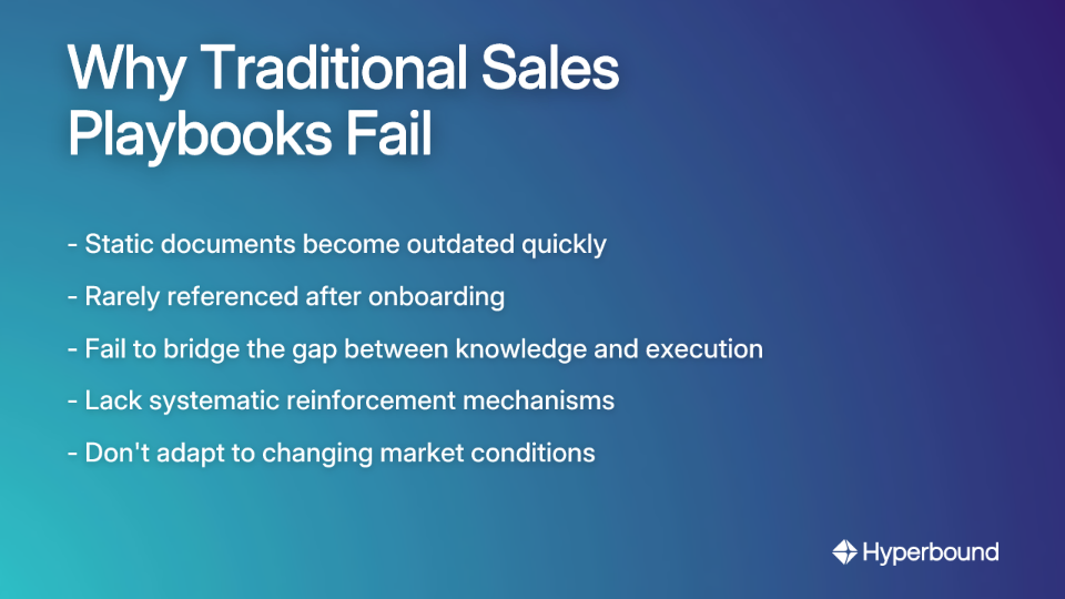 Why Traditional Sales Playbooks Fail