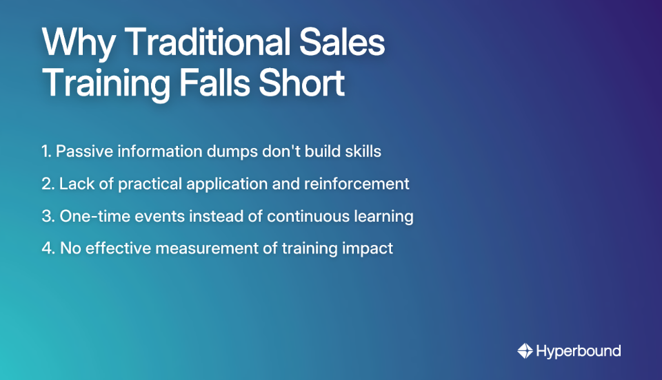 Why Traditional Sales Training Falls Short