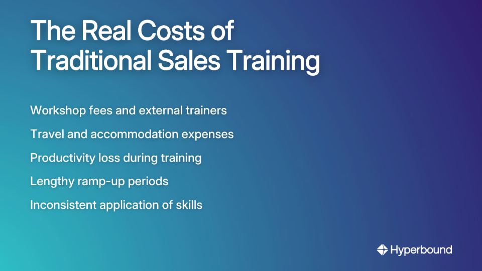 The Real Costs of Traditional Sales Training