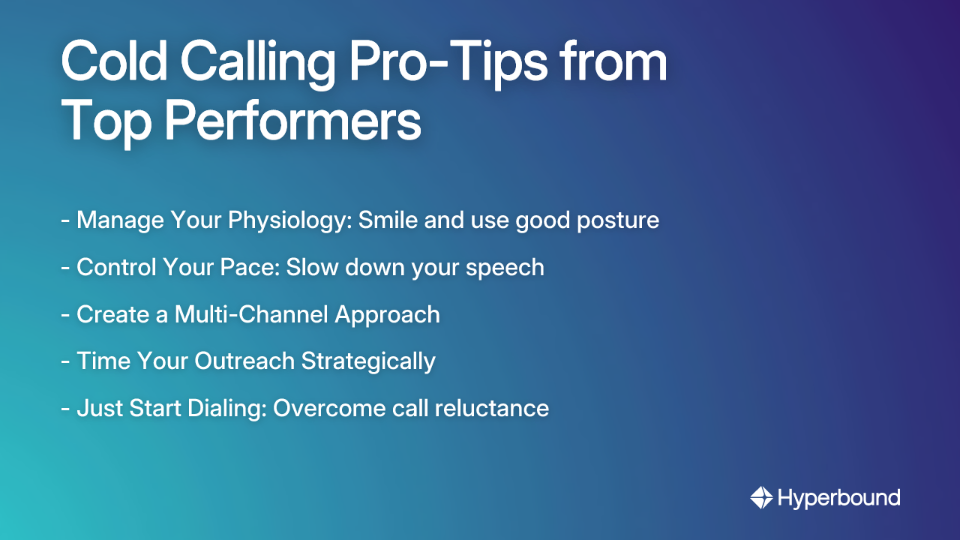 Cold Calling Pro-Tips from Top Performers