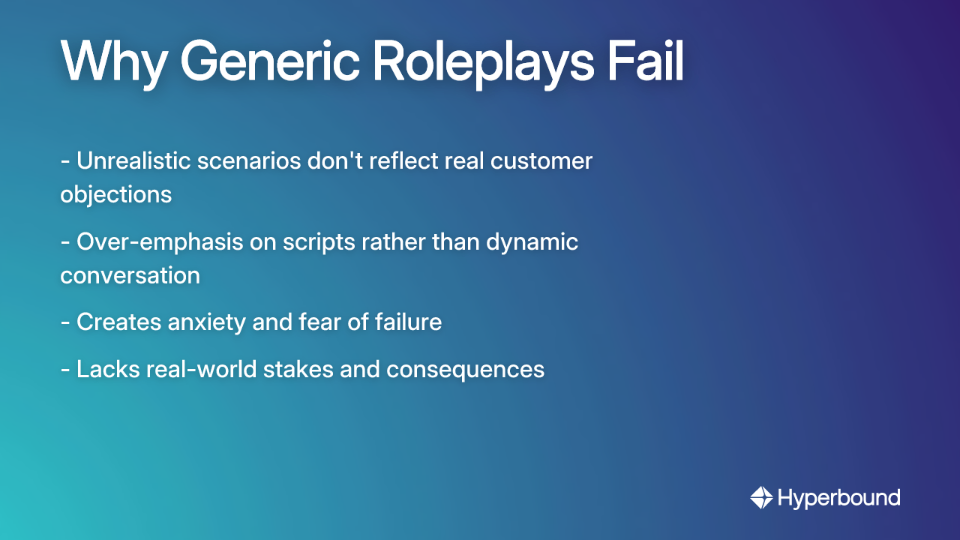Why Generic Roleplays Fail