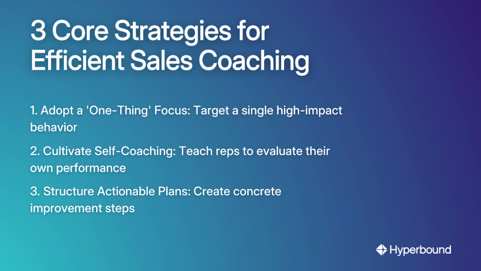 3 Core Strategies for Efficient Sales Coaching