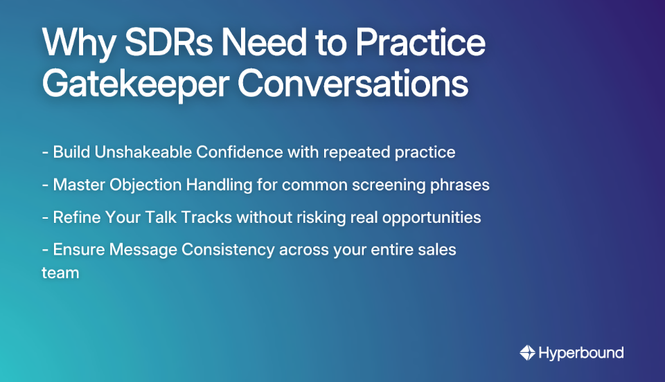 Why SDRs Need to Practice Gatekeeper Conversations