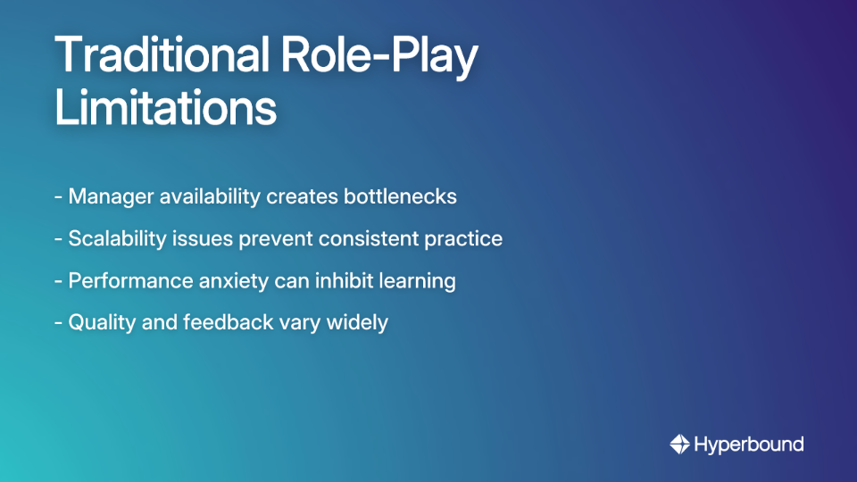 Traditional Role-Play Limitations