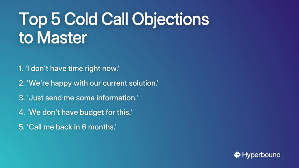 Top 5 Cold Call Objections to Master