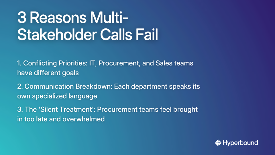 3 Reasons Multi-Stakeholder Calls Fail