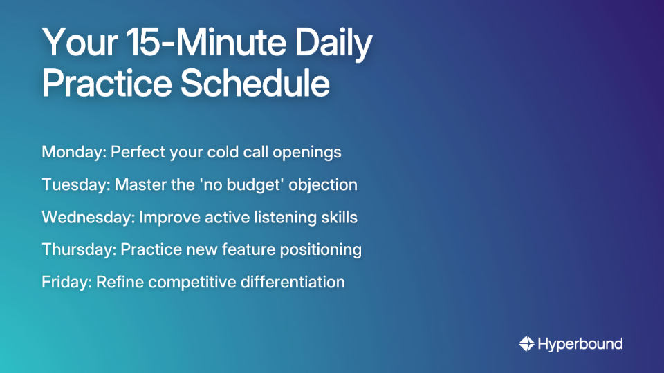 Your 15-Minute Daily Practice Schedule