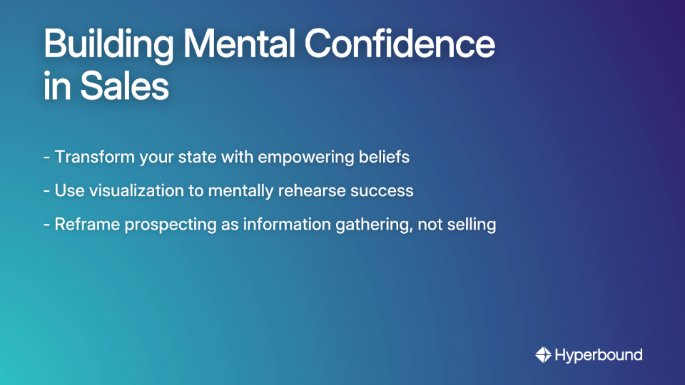 Building Mental Confidence in Sales