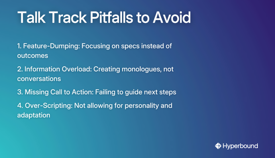 Talk Track Pitfalls to Avoid