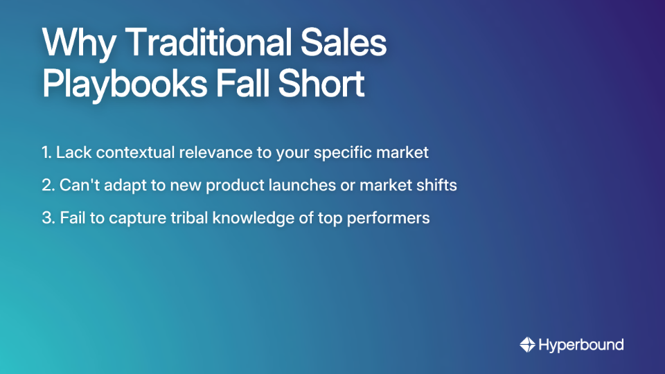 Why Traditional Sales Playbooks Fall Short