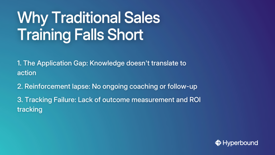 Why Traditional Sales Training Falls Short