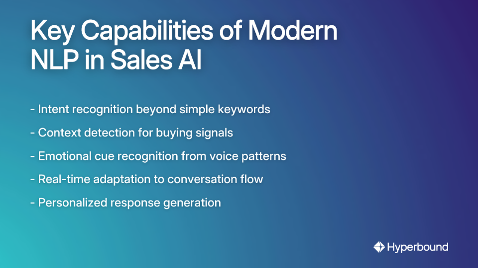 Key Capabilities of Modern NLP in Sales AI