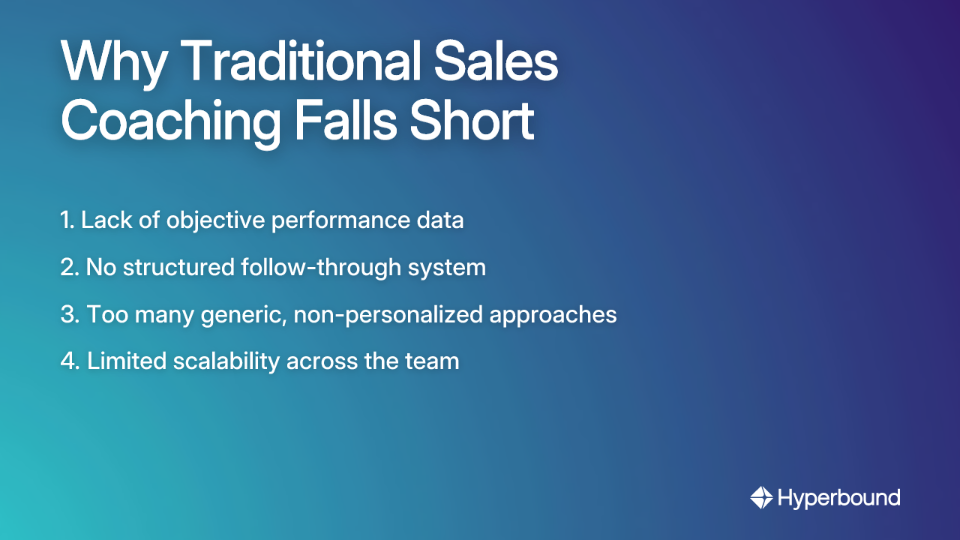 Why Traditional Sales Coaching Falls Short