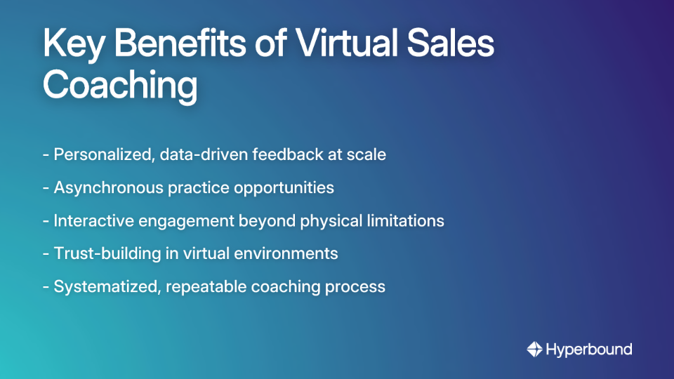 Key Benefits of Virtual Sales Coaching