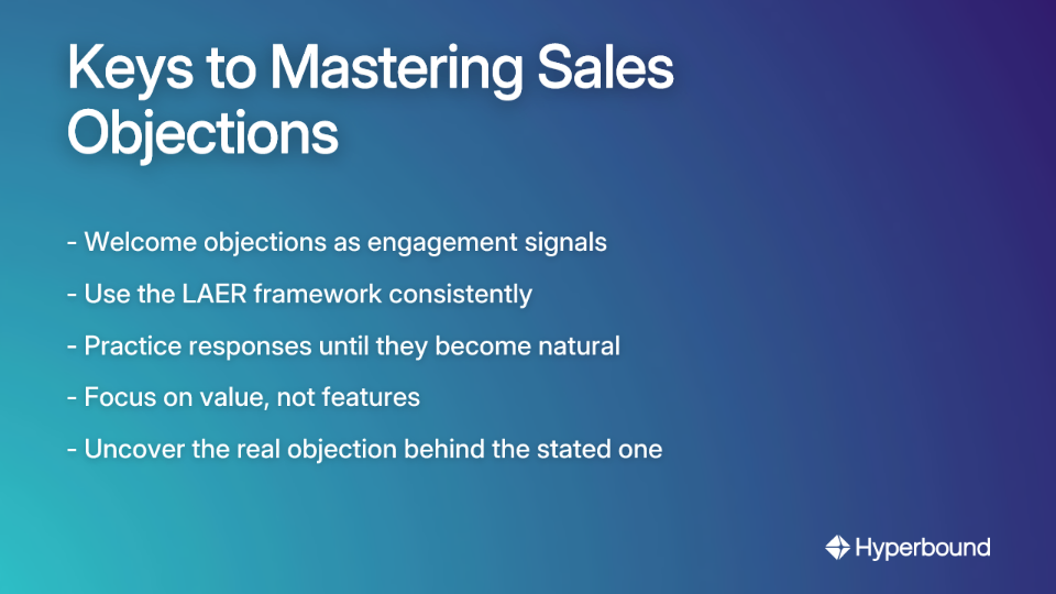 Keys to Mastering Sales Objections