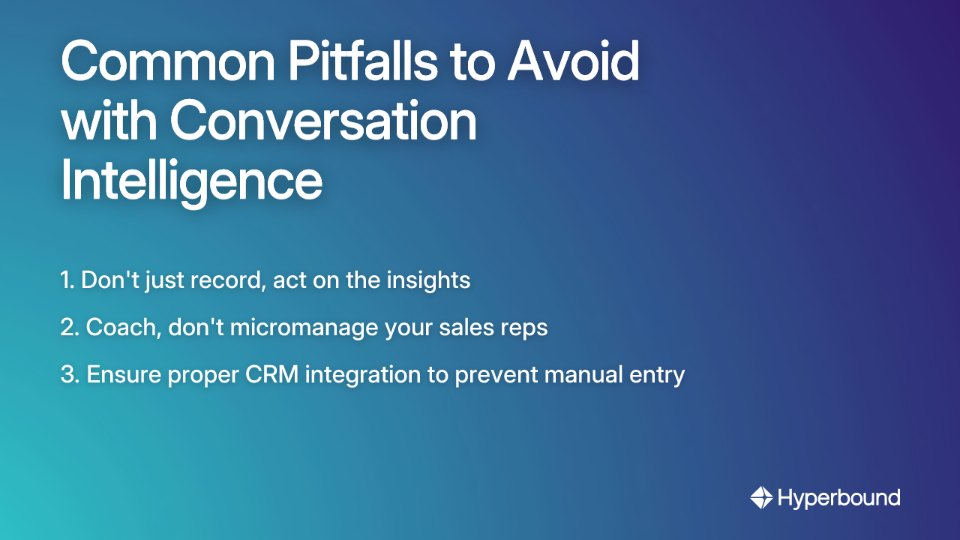 Common Pitfalls to Avoid with Conversation Intelligence