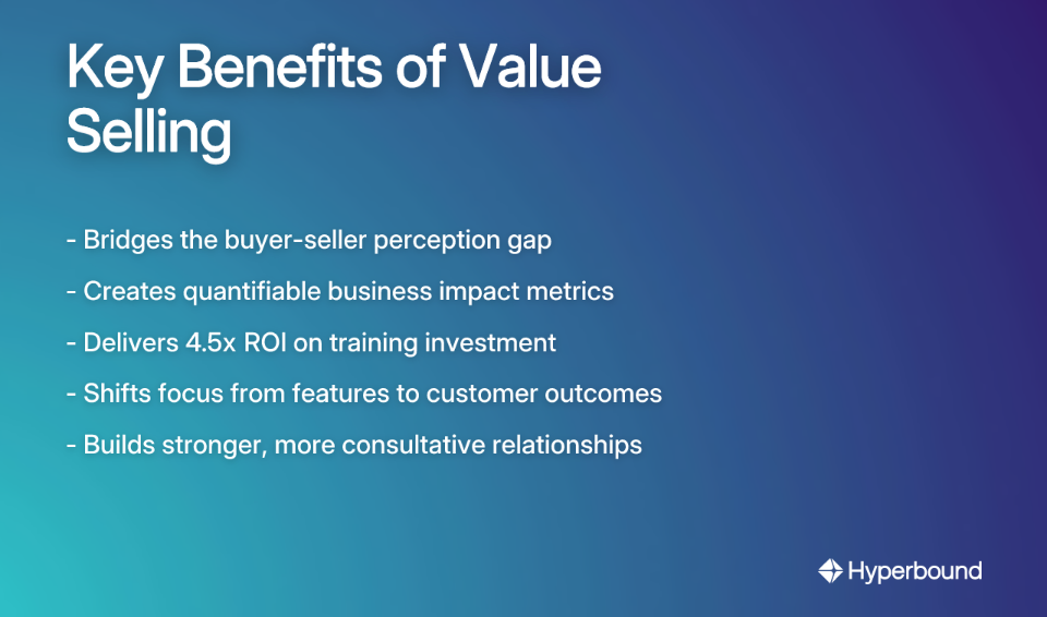 Key Benefits of Value Selling