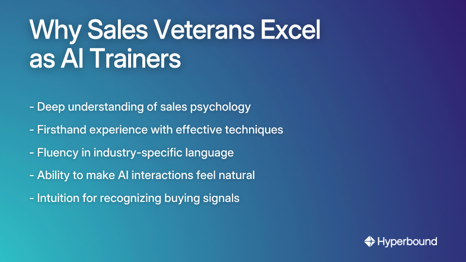 Why Sales Veterans Excel as AI Trainers