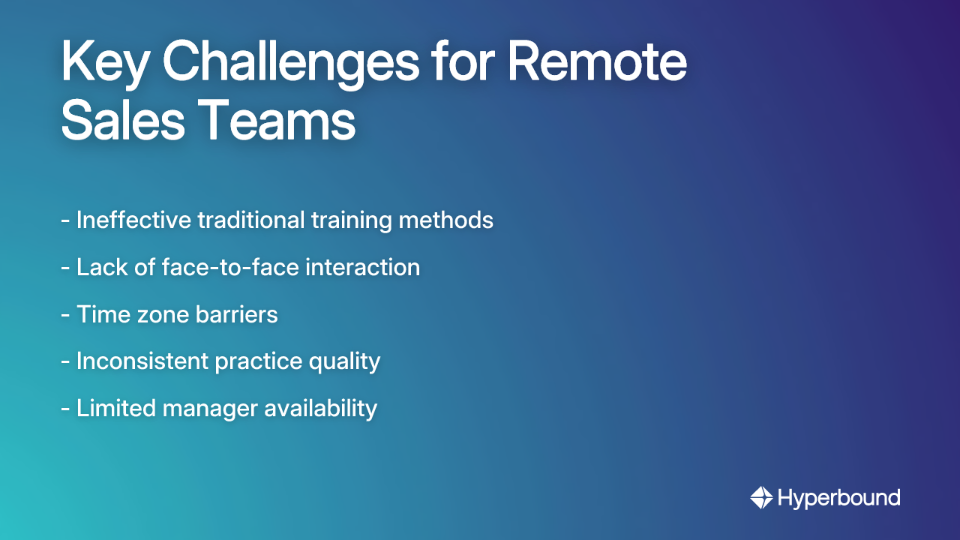 Key Challenges for Remote Sales Teams
