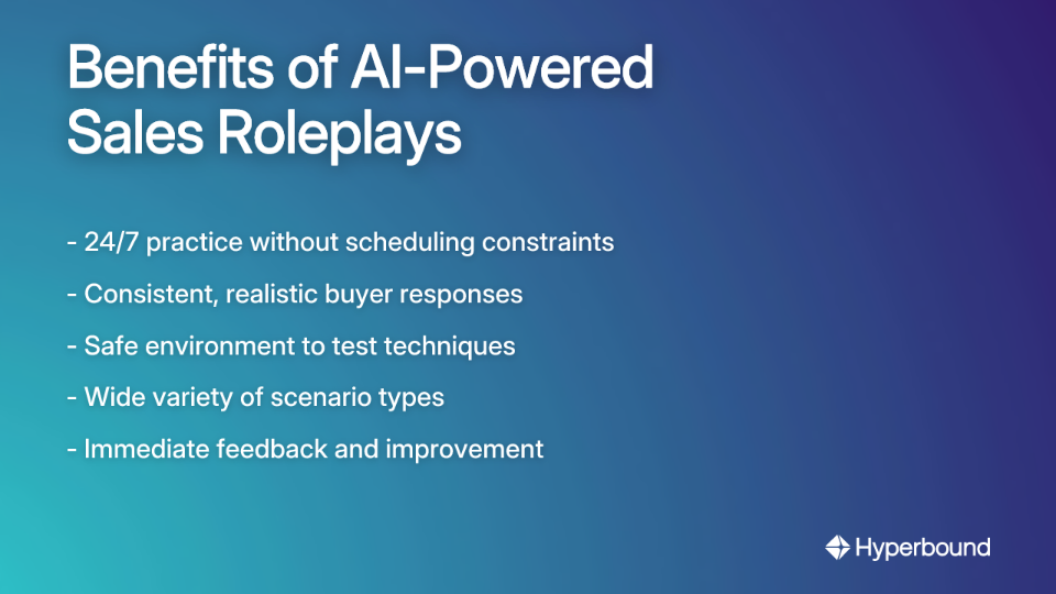 Benefits of AI-Powered Sales Roleplays