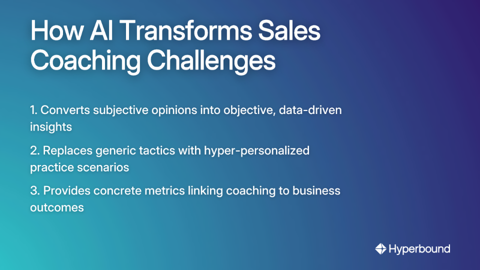 How AI Transforms Sales Coaching Challenges